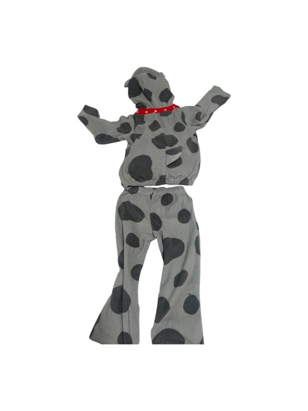 Puppy Dog Costume Toddler Youth Size 4T Halloween Gray Spotted  Zip Up Hood Pant - Picture 13 of 14